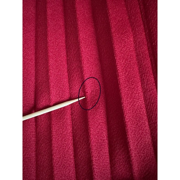 Vintage 60s 70s Red Check Skater Accordion Pleated Dagger Collar Mod Red Dress - Picture 10 of 15